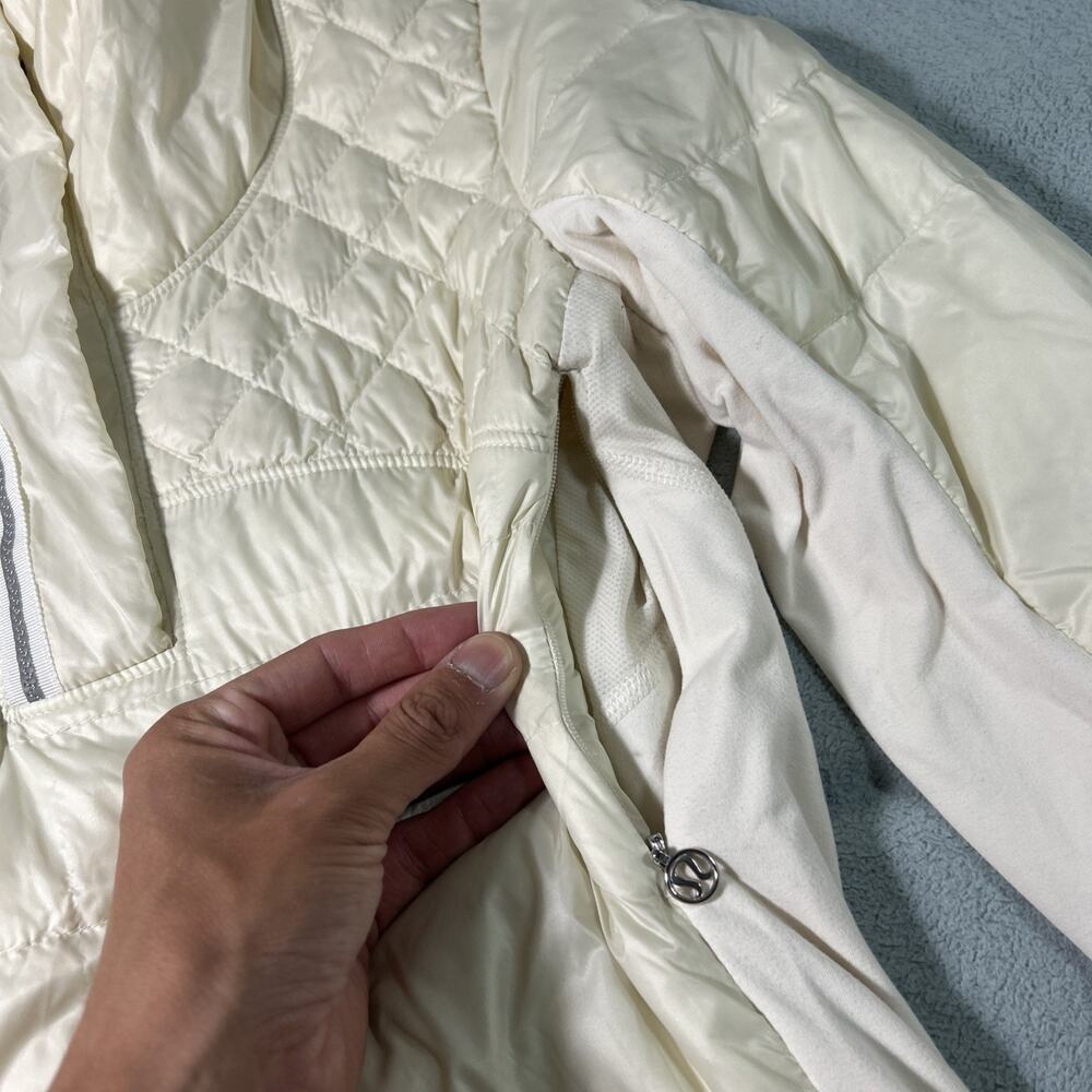 Lululemon Goose Down Jacket Womens 4 What the Fluff 800 Fill Quilted Running - Picture 11 of 16
